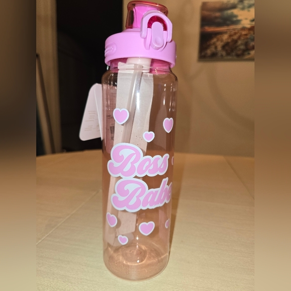 Paris Hilton Other - Paris Hilton NWT Boss Babe Pink Heart Water Bottle
